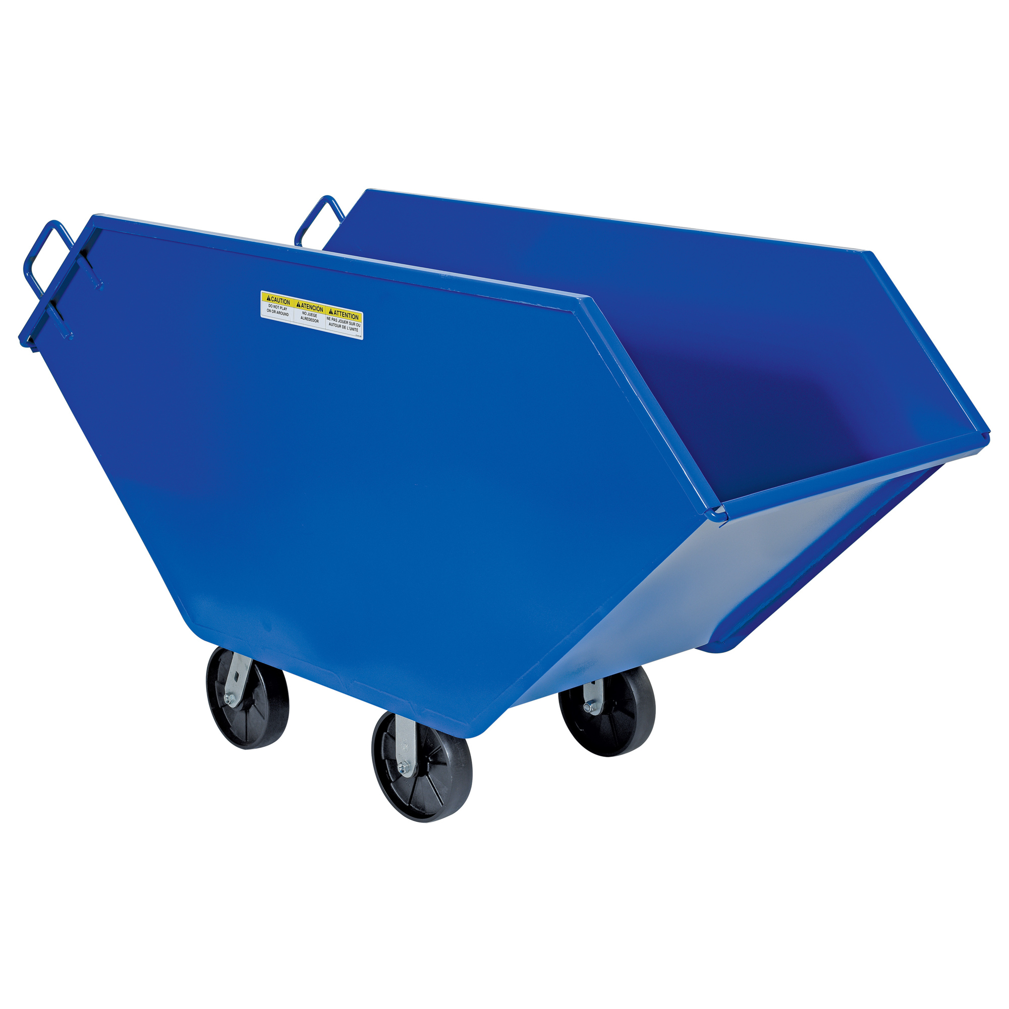Vestil Steel Chip and Waste Trucks 17.5 Cubic Feet 1500 Lb. Capacity Blue